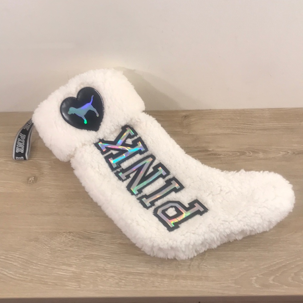 Victoria secret pink Sherpa stocking
